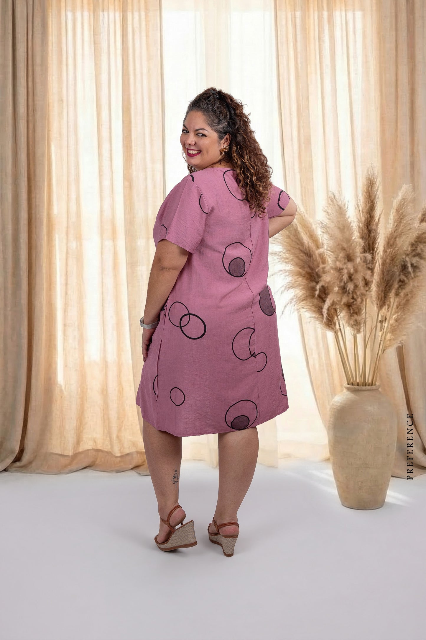 Robe ample imprimée avec poche