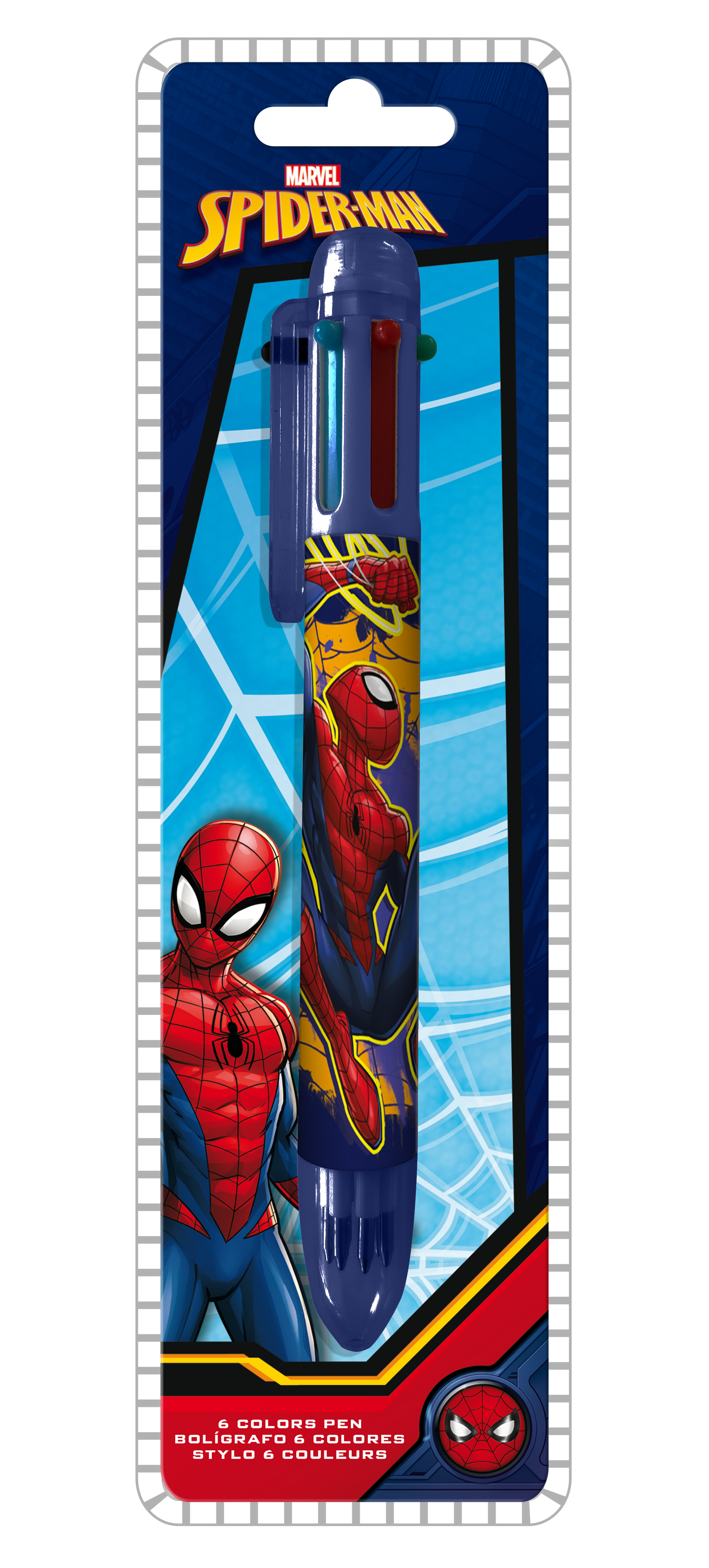 stylo 6 couleurs SPIDERMAN
