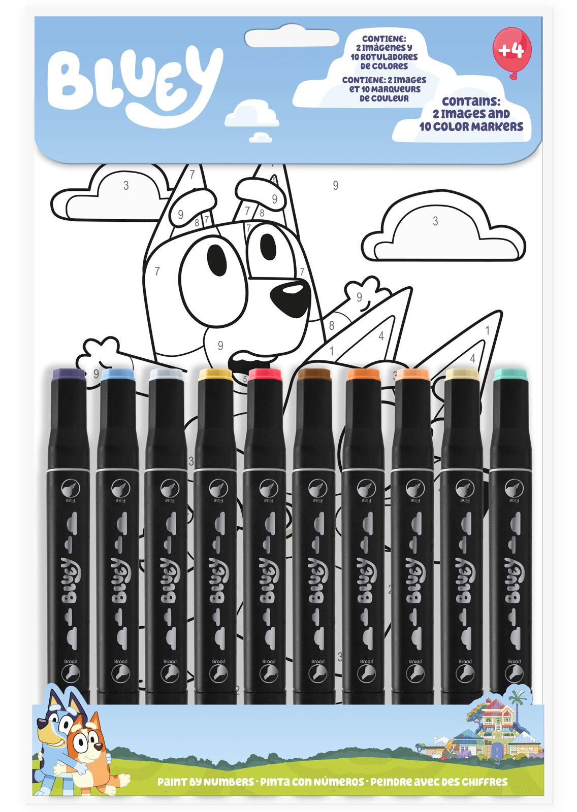 Set de coloriage Bluey