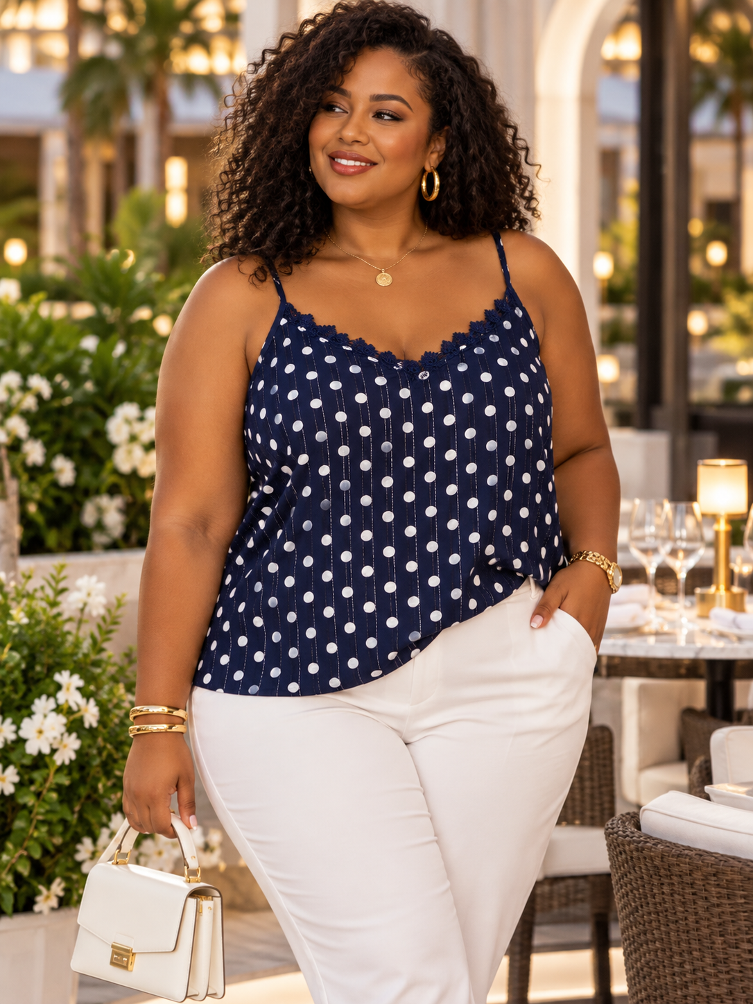 Débardeur à pois grande taille