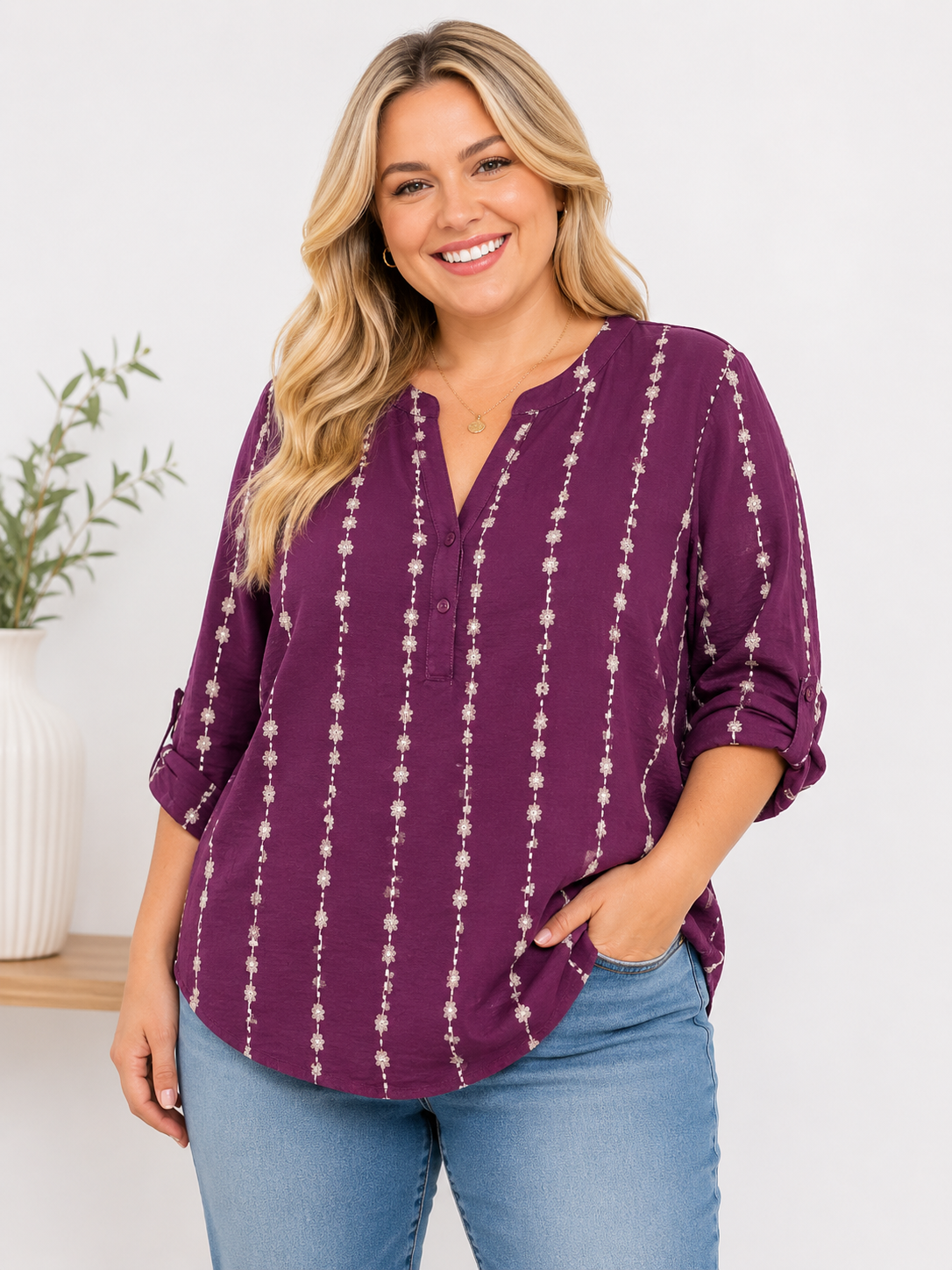 Chemisier imprimé Grande Taille