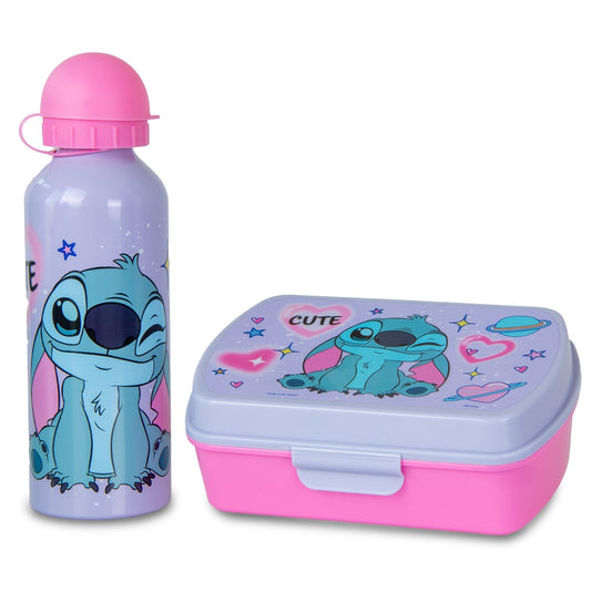 Set boîte à goûter + gourde Alu STITCH