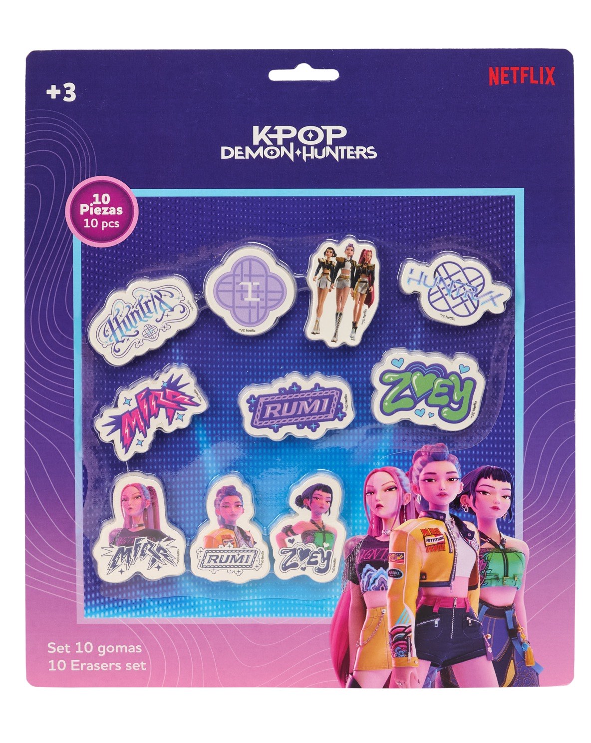 Set de 10 gommes  K-POP