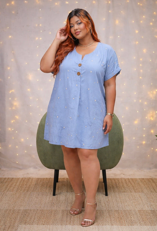 Robe/Tunique brodé grande taille