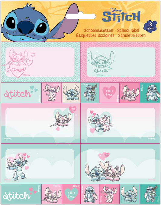 Arrivage du 05/08 Étiquette scolaire STITCH