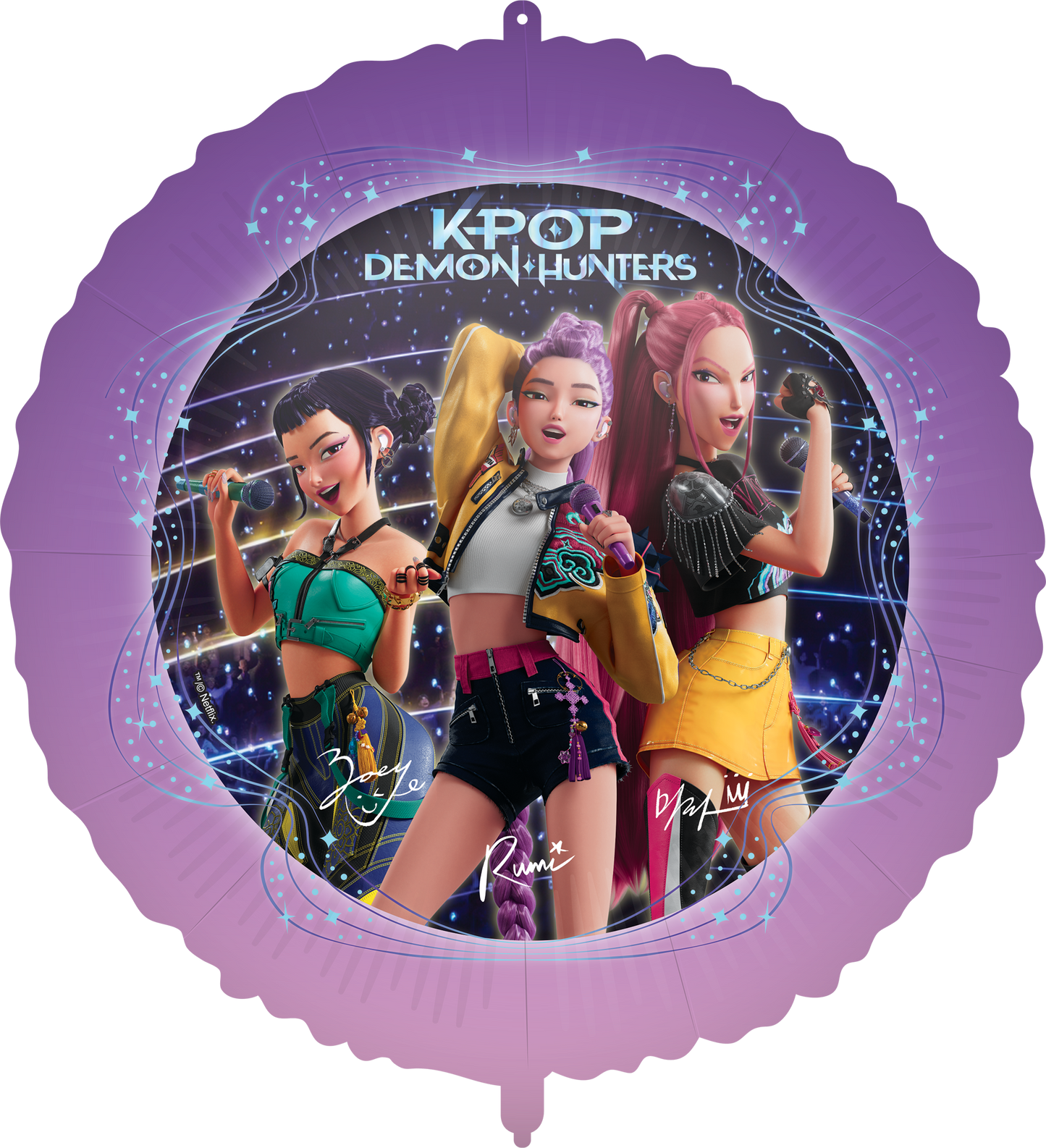 Ballon K-Pop Hunter en aluminium arrondi - DIAMÈTRE 46 CM