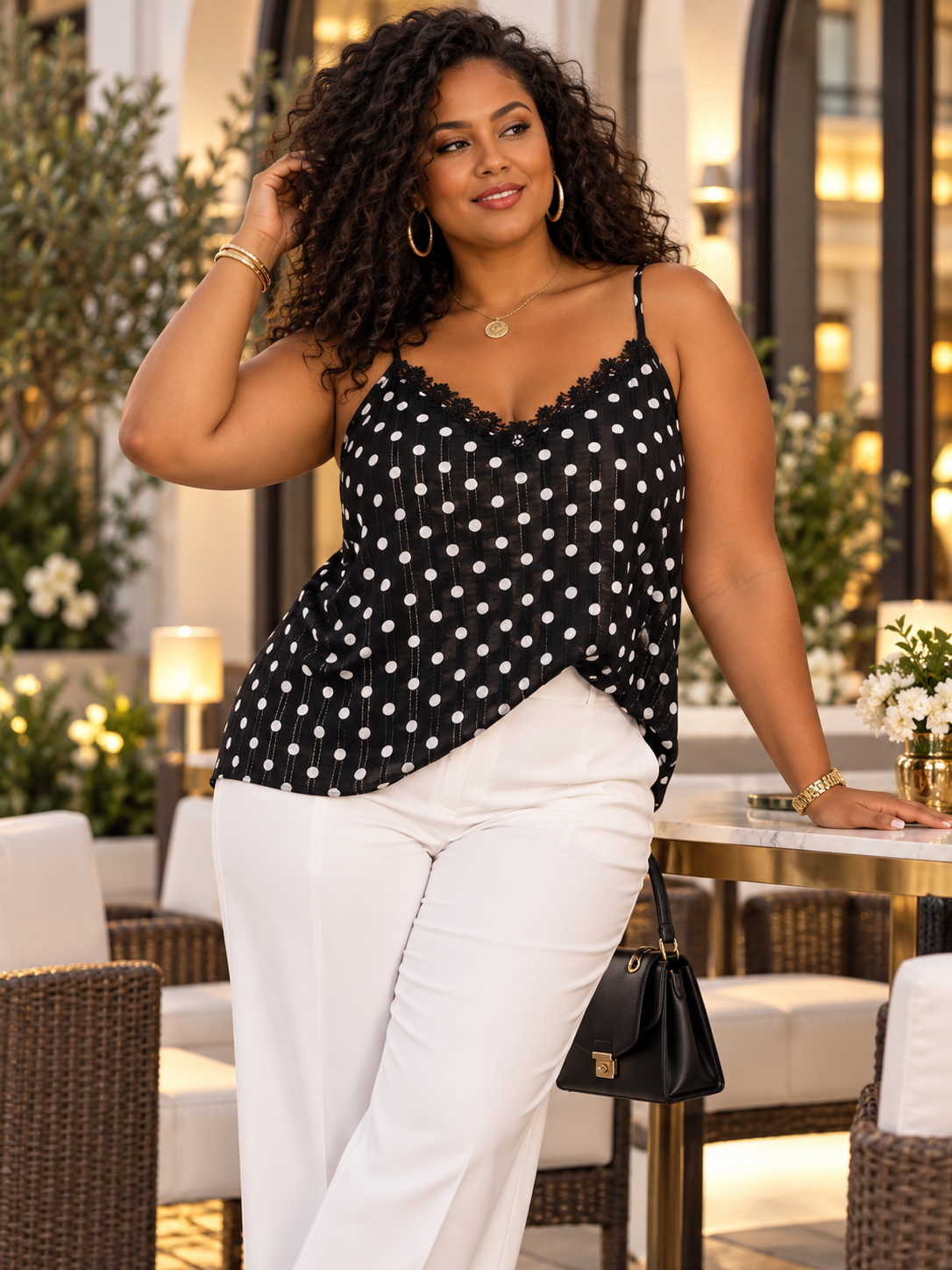 Débardeur à pois grande taille