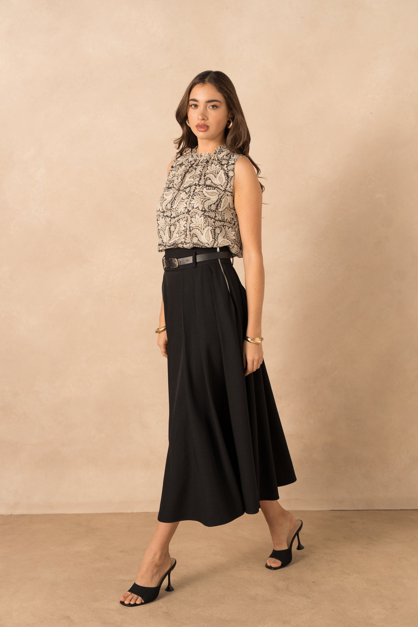 Jupe mi-longue classique