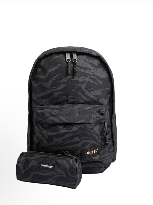 Sac à dos imprimé camouflage + Trousse UNIT-ED
