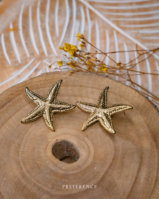 Boucles d'oreilles étoiles de Mer Acier Inoxydable