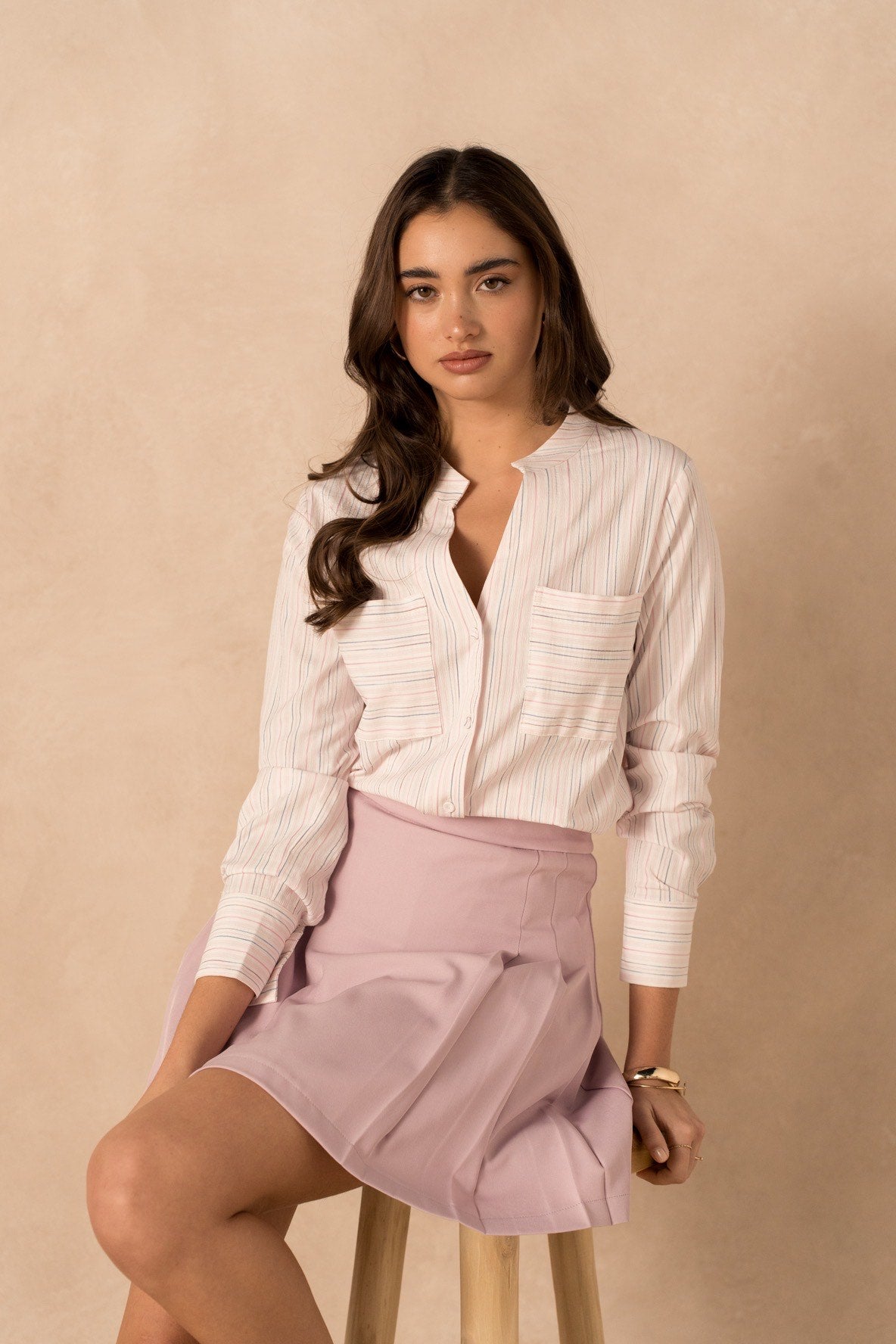 Jupe courte plissée