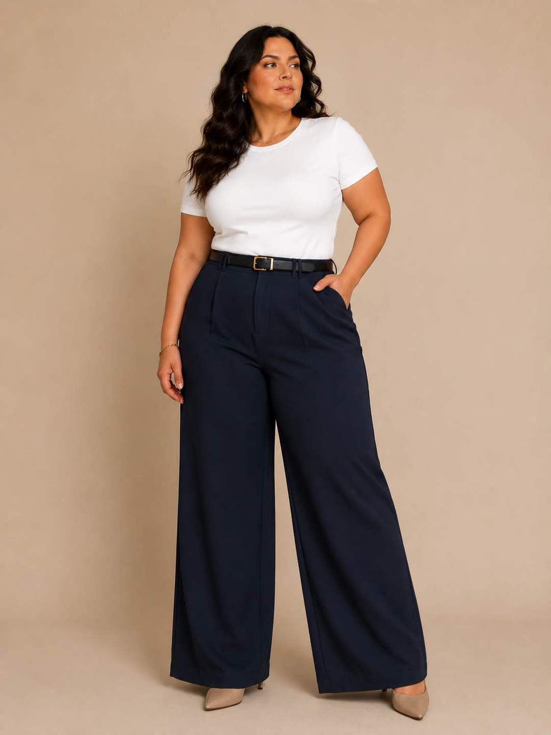 Pantalon classique grande taille