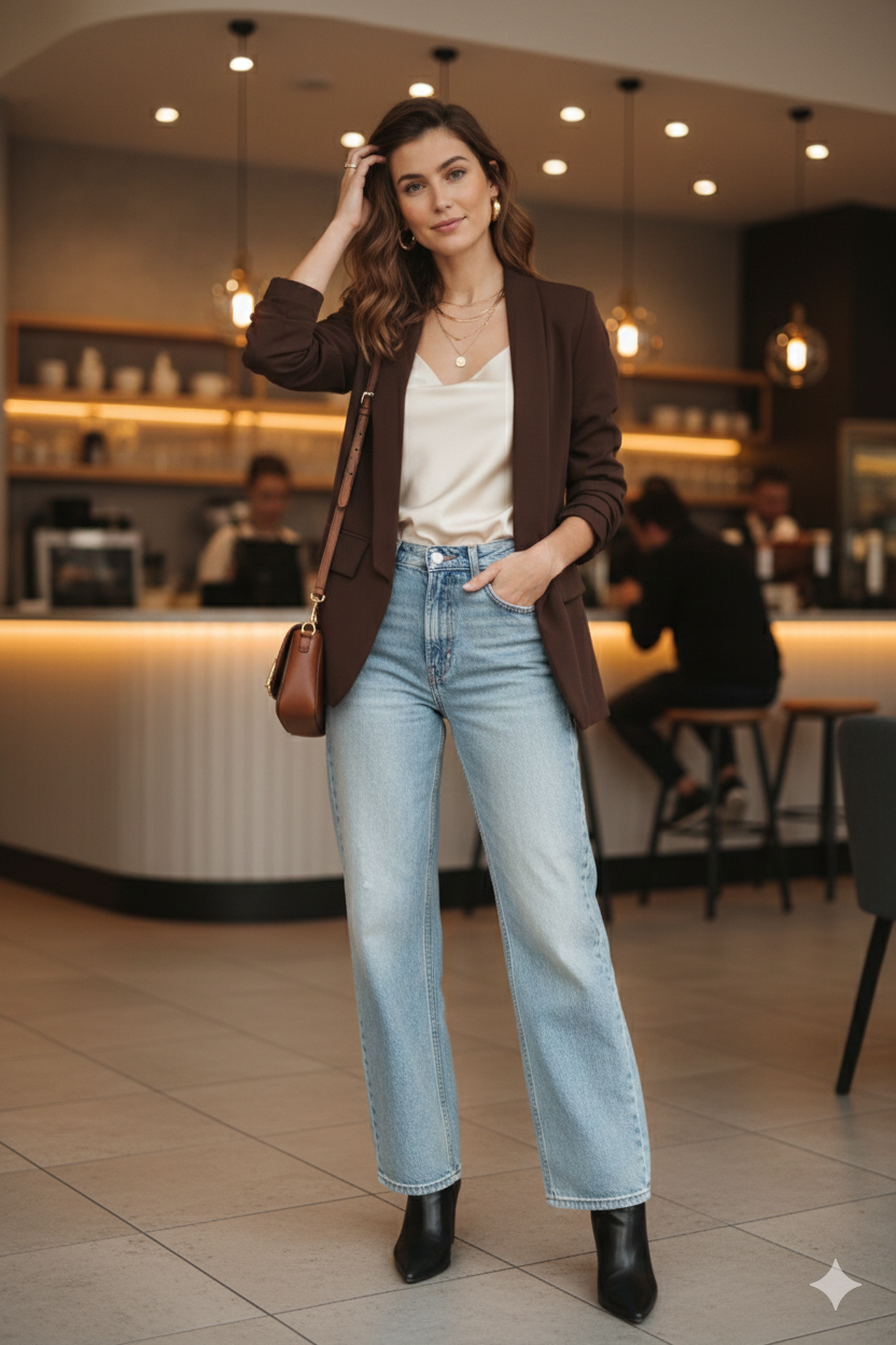 veste/blazer mi-long manches 3/4