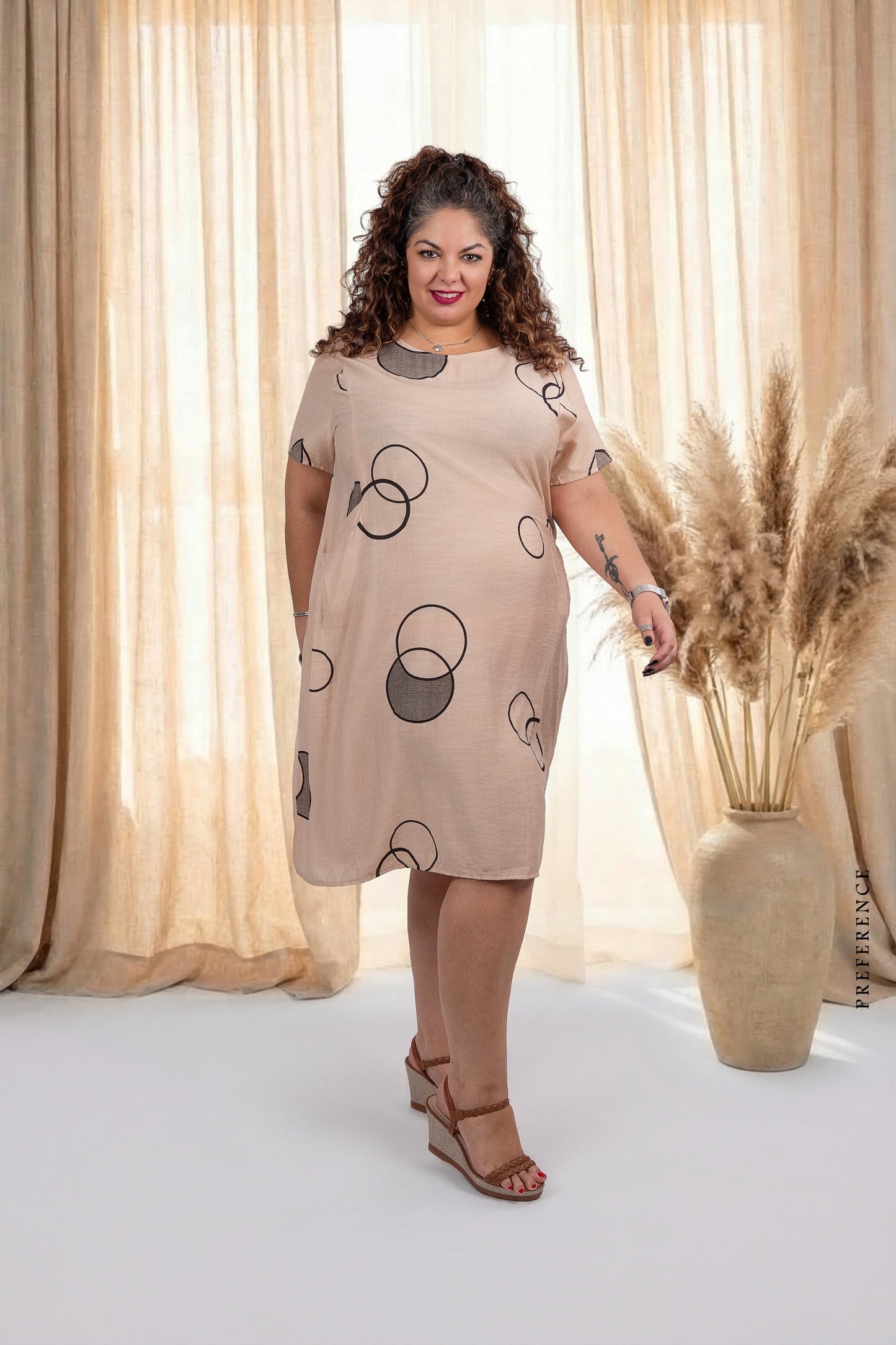 Robe ample imprimée avec poche