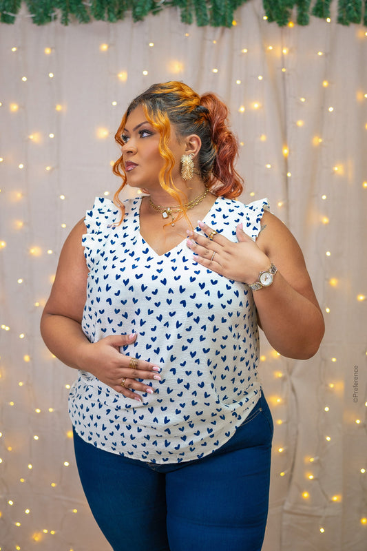 Haut imprimé grande taille