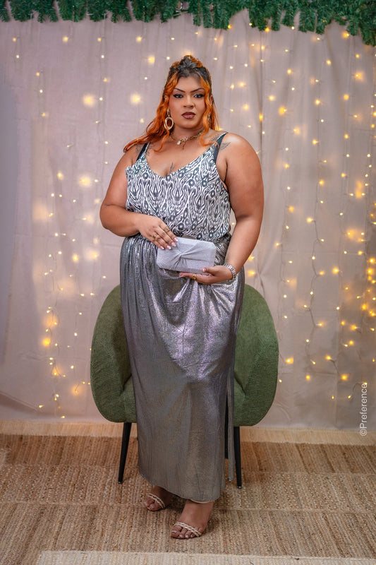 Haut imprimé à bretelles