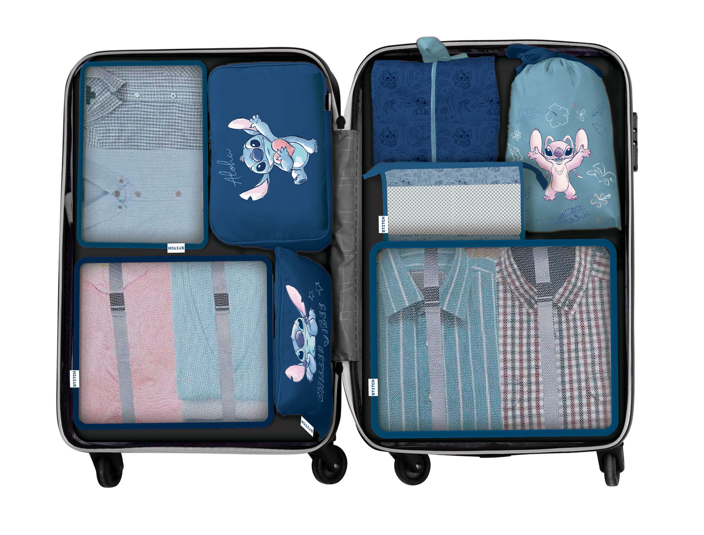 Set de 8pcs Organisateurs de bagage STITCH