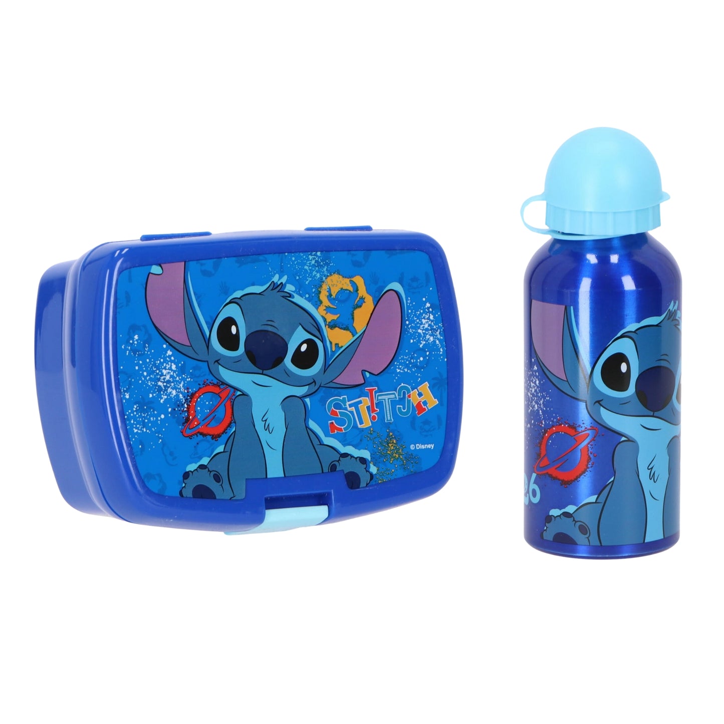 Set boîte à goûter + gourde Alu STITCH
