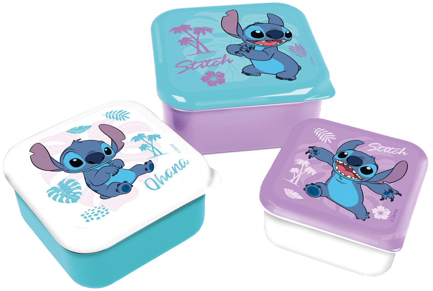 Set de 3 boites à goûter Stitch