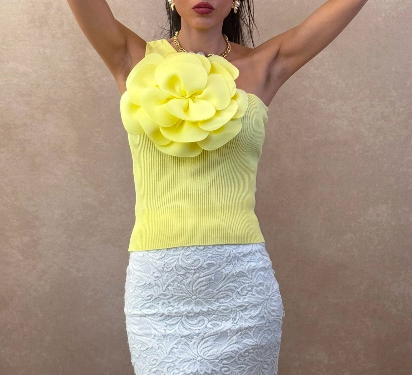 Top asymétrique fleur 😍