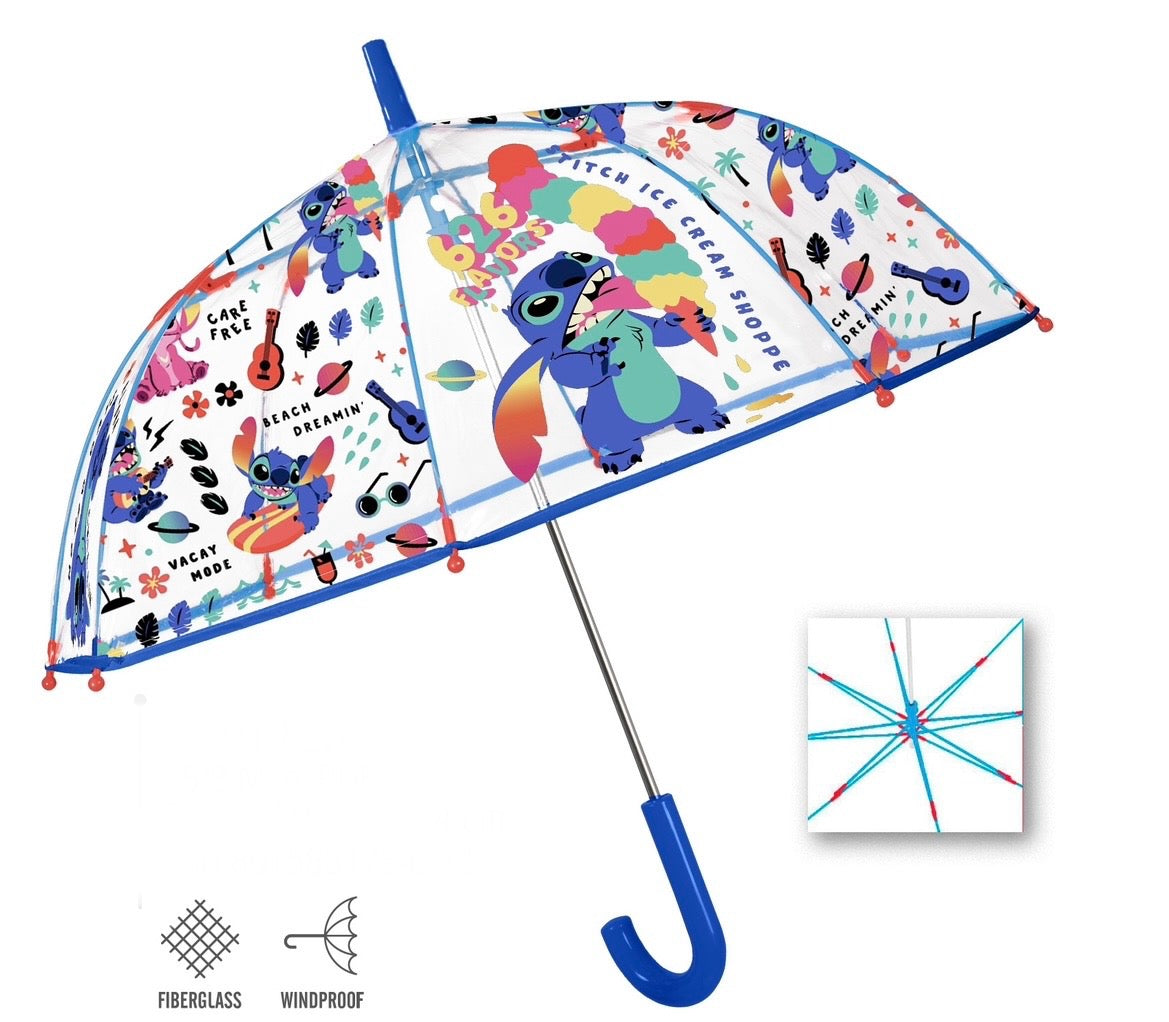 Parapluie transparent Stitch