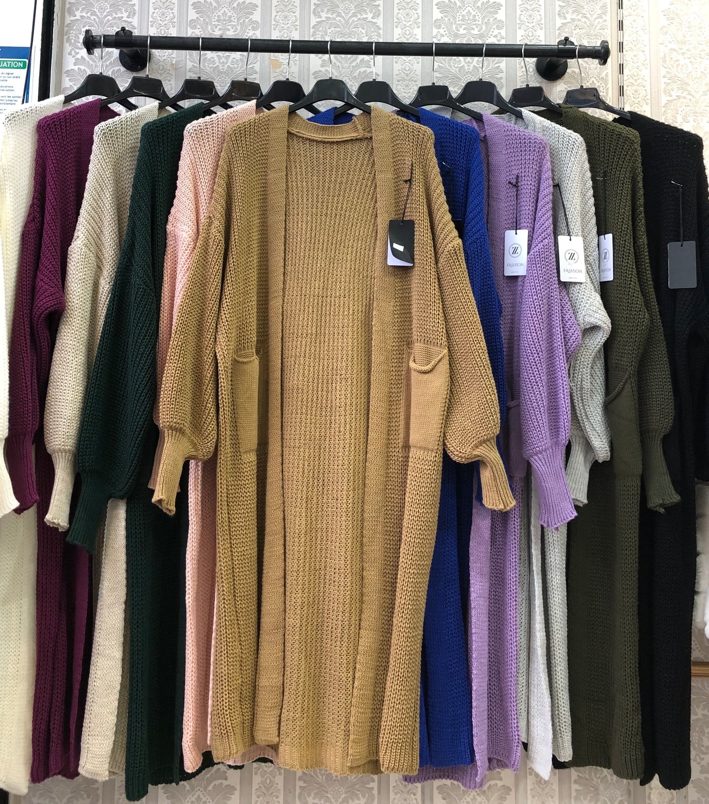 Long gilet en maille