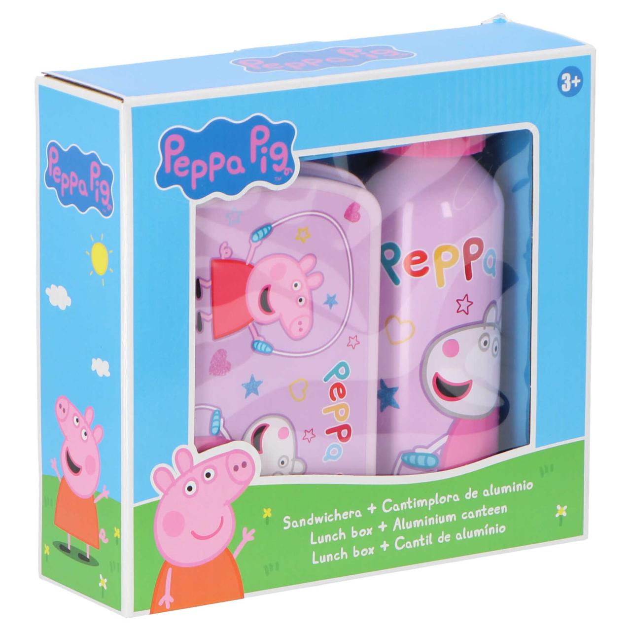 Set gourde +boite à gouter Peppa Pig
