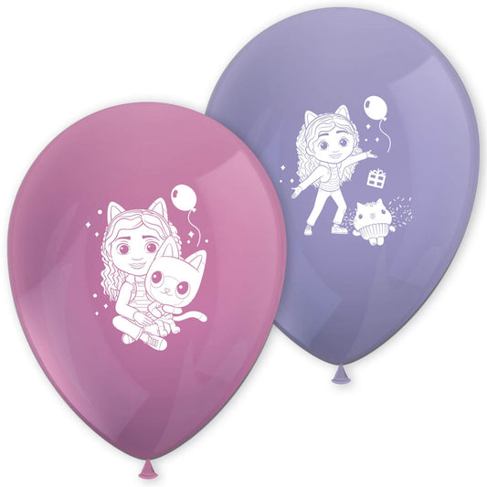 Lot de 8 ballons Gabby chat