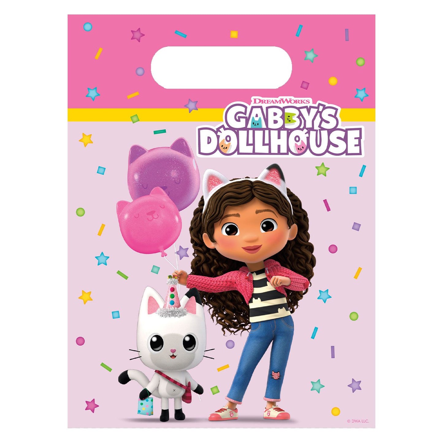 Lot de 6 sachets en plastique Gabby chat